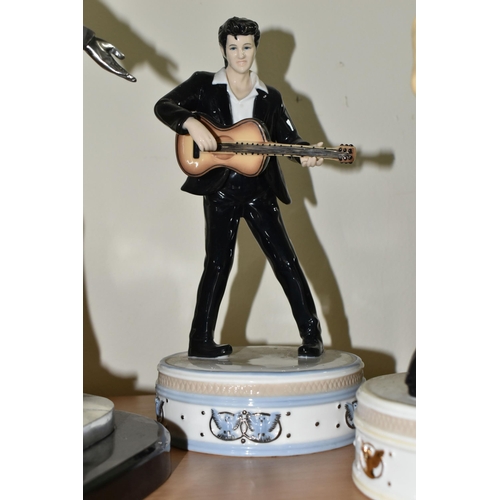 353 - FIVE LEONARDO COLLECTION 'ELVIS PRESLEY' FIGURES, comprising three 'Silver Dreams' figures of the si... 