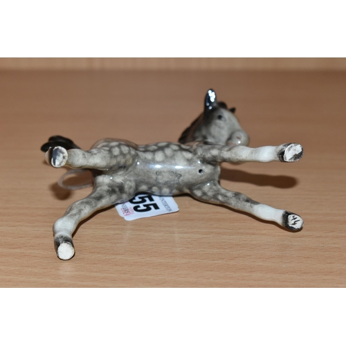 355 - A BESWICK ROCKING HORSE GREY FOAL, model 815: Small, Stretched, Facing Right, height 8cm (1) (Condit... 