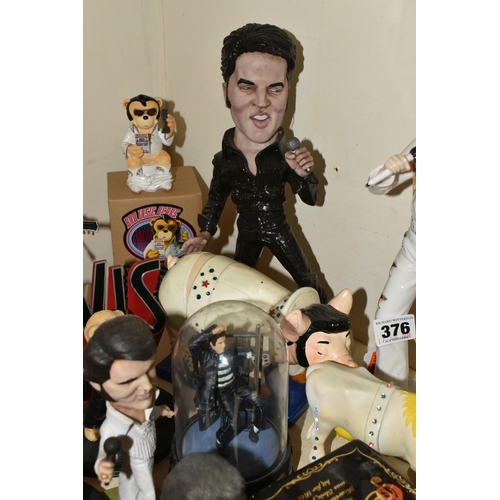 376 - A GROUP OF 'ELVIS PRESLEY' FIGURES AND MEMORABILIA, to include figures by Leonardo Collection, Be My... 