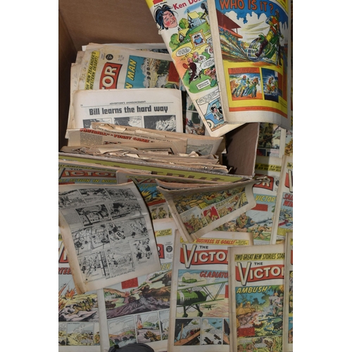 396 - A BOX OF 1960s CHILDRENS COMICS to include approximately fifty nine copies of The Victor published b... 