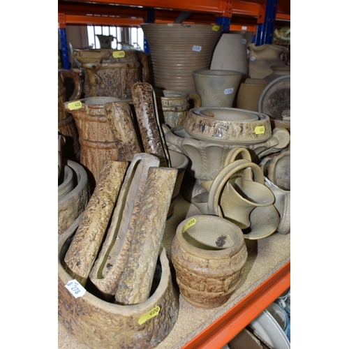 400 - A LARGE QUANTITY OF HILLSTONIA STONEWARE to include a variety of assorted jugs, vases, and planters ... 