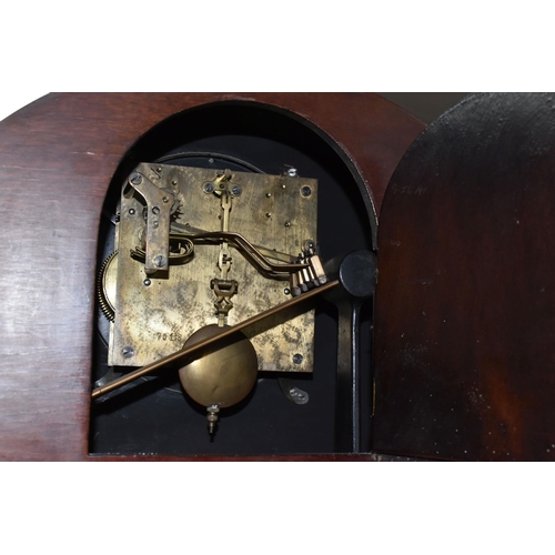 417 - FOUR CLOCKS, comprising a 'J. Marti & Cie. Medaille de Bronze' Brocot clock 44cm height x 28xcm widt... 