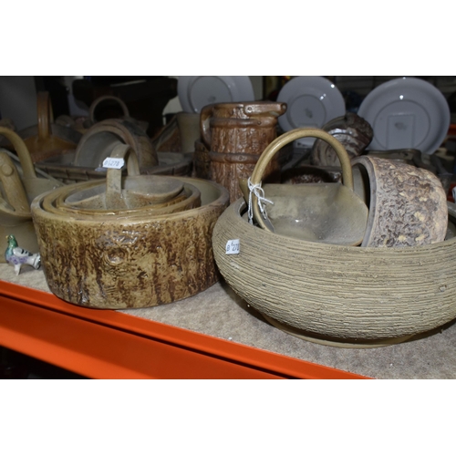 422 - A LARGE QUANTITY OF HILLSTONIA STONEWARE to include a variety of assorted jugs, vases, and planters ... 