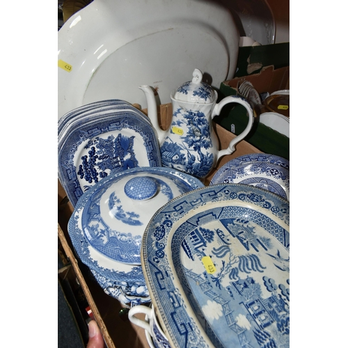 433 - FOUR BOXES OF CERAMICS AND KITCHENWARE to include three Balmoral China teacups and saucers, a Rutlan... 