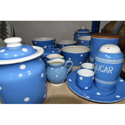 445 - A GROUP OF T.G GREEN CLOVERLEAF EARTHENWARE AND SIMILAR,  comprising six cereal dishes in the 'Blue ... 