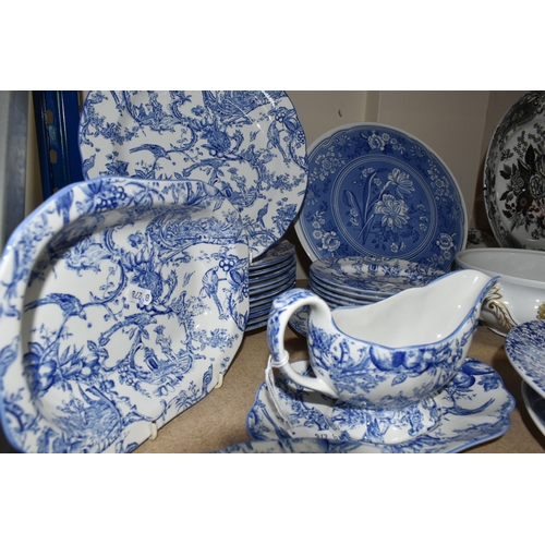 446 - A QUANTITY OF SPODE DINNERWARE, comprising an 'Italian' pattern coffee pot (marked as second quality... 