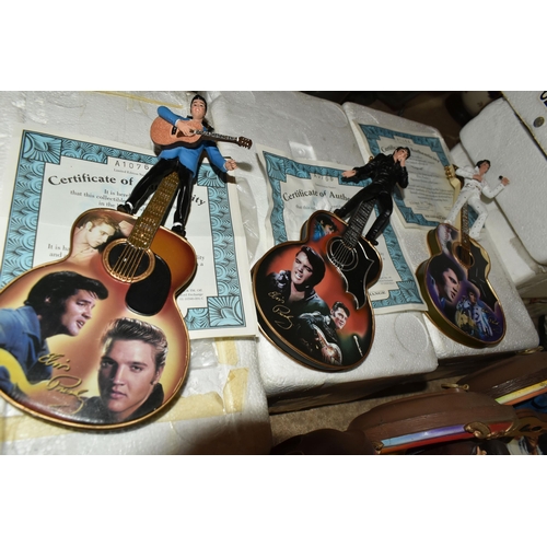 454 - A GROUP OF ELVIS PRESLEY COLLECTABLES, comprising ten  Bradford Exchange 'Elvis Presley: Entertainer... 