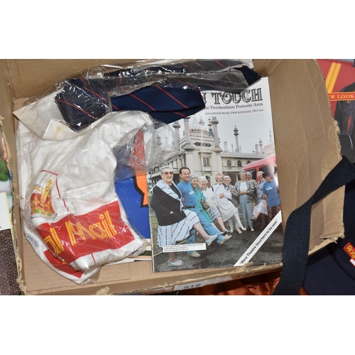 516 - A BOX OF ROYAL MAIL RELATED ITEMS AND COMMEMORATIVE MEDALS ETC, to include Royal Mail postman's badg... 