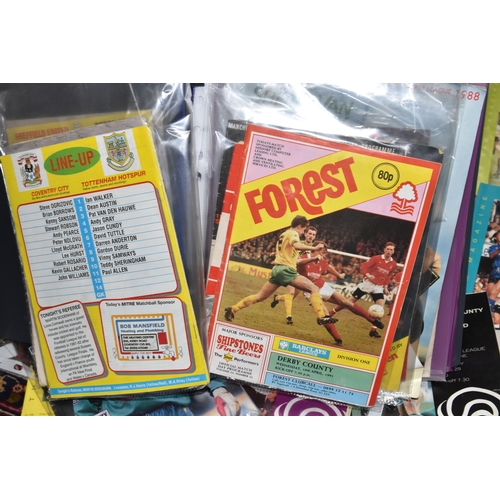 528 - A BOX OF VINTAGE FOOTBALL PROGRAMMES, to include Derby County, Newcastle United, Wolverhampton Wande... 