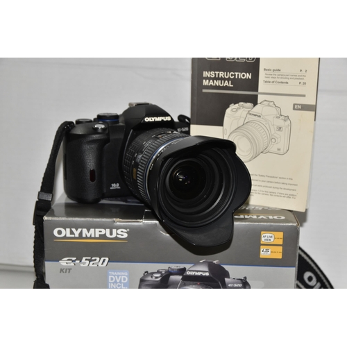 542 - OLYMPUS E-520 DIGITAL SLR 4/3 FORMAT CAMERA, fitted with a 12-60 f2.8-4 zoom lens, complete with a E... 