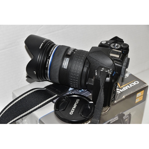 542 - OLYMPUS E-520 DIGITAL SLR 4/3 FORMAT CAMERA, fitted with a 12-60 f2.8-4 zoom lens, complete with a E... 