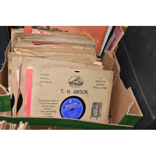 550 - TWO BOXES AND LOOSE 78 RPM RECORDS, artists include Reginald Dixon, Charlie Kunz, Lonnie Donnegan, D... 