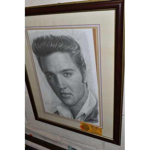 562 - A LARGE QUANTITY OF ELVIS PRESLEY THEMED PRINTS AND MEMORABILIA, mostly modern, includes facsimile a... 