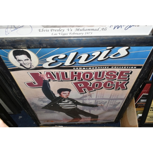 562 - A LARGE QUANTITY OF ELVIS PRESLEY THEMED PRINTS AND MEMORABILIA, mostly modern, includes facsimile a... 