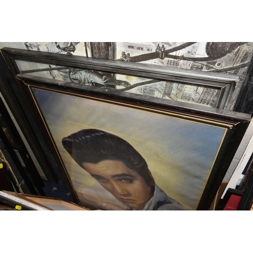 562 - A LARGE QUANTITY OF ELVIS PRESLEY THEMED PRINTS AND MEMORABILIA, mostly modern, includes facsimile a... 