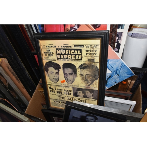 562 - A LARGE QUANTITY OF ELVIS PRESLEY THEMED PRINTS AND MEMORABILIA, mostly modern, includes facsimile a... 