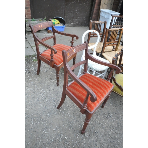 1397 - A SELECTION OF PERIOD CHAIRS, of different ages, styles, and materials (condition report: most with ... 