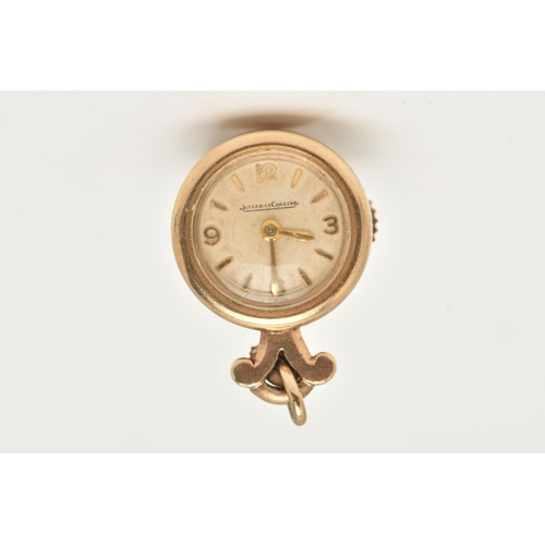 13 - A 'JAEGER-LE-COULTRE' FOB PENDANT WATCH, manual wind, round silvered dial signed 'Jaeger-Le-Coultre'... 