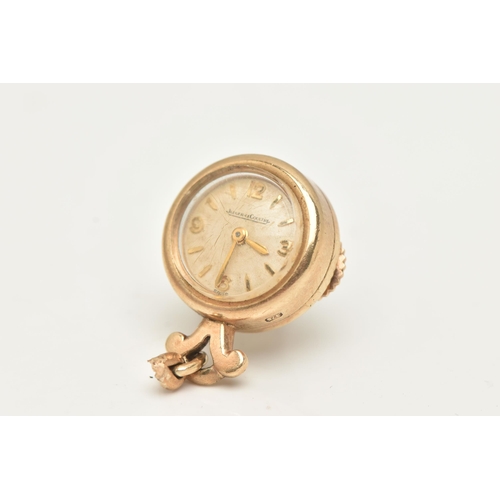 13 - A 'JAEGER-LE-COULTRE' FOB PENDANT WATCH, manual wind, round silvered dial signed 'Jaeger-Le-Coultre'... 