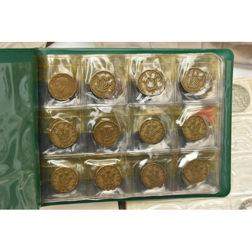 198 - A CARDBOARD BOX CONTAINING MAINLY UK COINAGE, to include 2006 Elizabeth 80th Birthday Crown Silver P... 