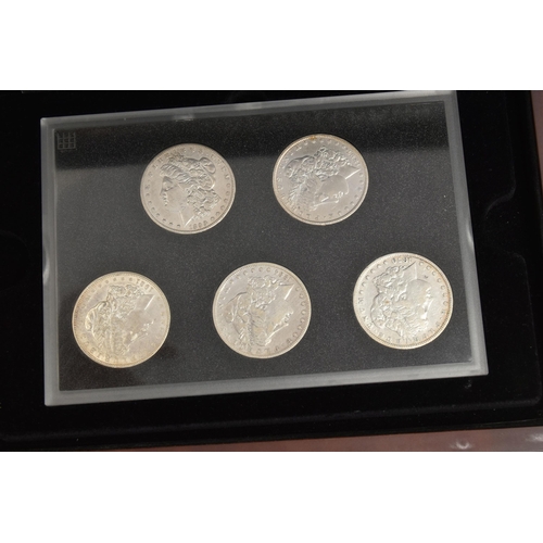 204 - A LARGE CARDBOARD BOX TO INCLUDE A CASED SET OF 20x 20 gram Silver .500 fine 2007 coins, two albums ... 