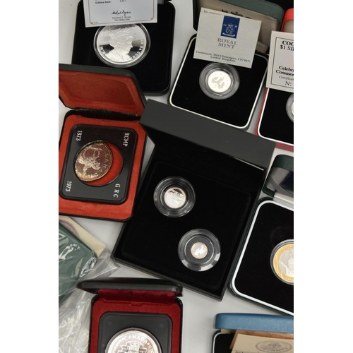 207 - A QUANTITY OF MOSTLY SILVER PROOF ROYAL MINT BOXED COINS, to include two x 1983 boxed and COA Silver... 