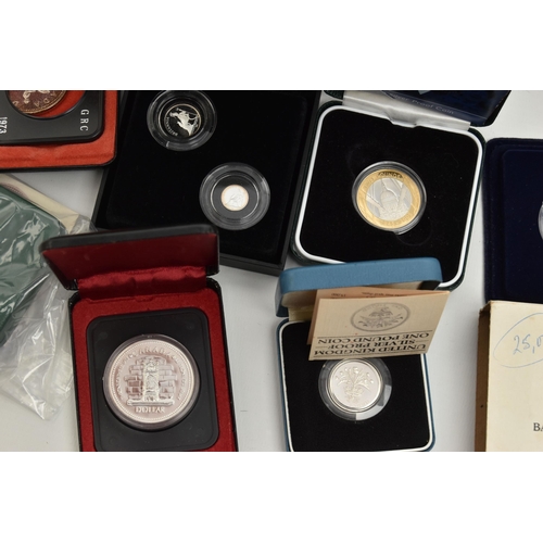 207 - A QUANTITY OF MOSTLY SILVER PROOF ROYAL MINT BOXED COINS, to include two x 1983 boxed and COA Silver... 