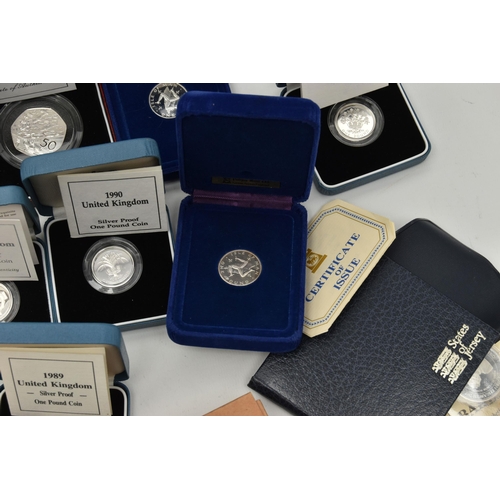 207 - A QUANTITY OF MOSTLY SILVER PROOF ROYAL MINT BOXED COINS, to include two x 1983 boxed and COA Silver... 