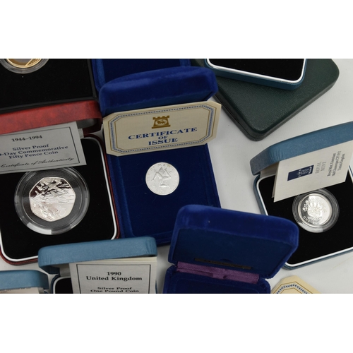 207 - A QUANTITY OF MOSTLY SILVER PROOF ROYAL MINT BOXED COINS, to include two x 1983 boxed and COA Silver... 