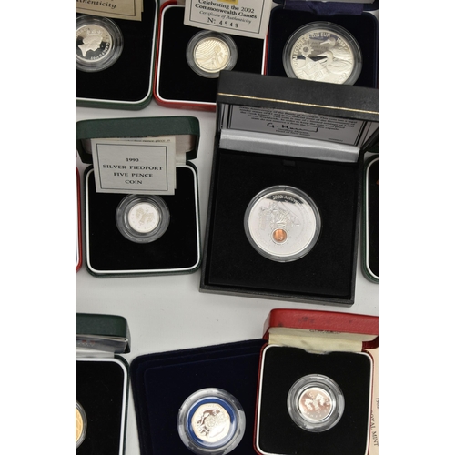 207 - A QUANTITY OF MOSTLY SILVER PROOF ROYAL MINT BOXED COINS, to include two x 1983 boxed and COA Silver... 