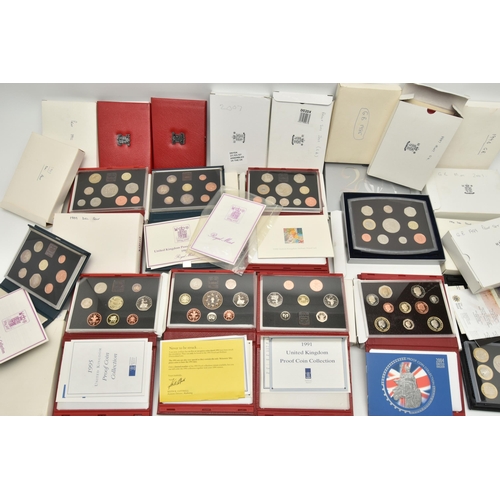 211 - A LARGE AND HEAVY CARDBOARD BOX, containing United Kingdom Proof Year set of coins 1984-2007 23x Pro... 