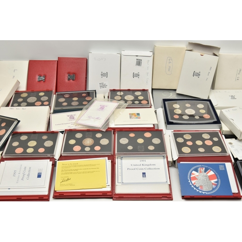 211 - A LARGE AND HEAVY CARDBOARD BOX, containing United Kingdom Proof Year set of coins 1984-2007 23x Pro... 