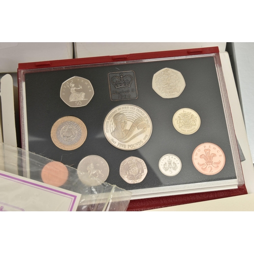 211 - A LARGE AND HEAVY CARDBOARD BOX, containing United Kingdom Proof Year set of coins 1984-2007 23x Pro... 