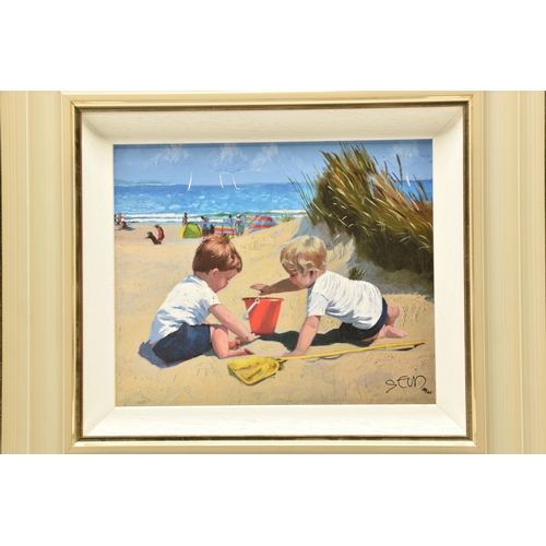 304 - SHERREE VALENTINE DAINES (BRITISH 1959) 'PLAYING AMONGST THE DUNES', a signed limited edition print ... 