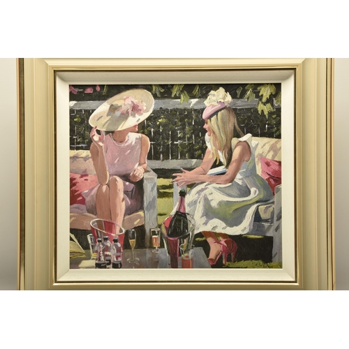 307 - SHERREE VALENTINE DAINES (BRITISH 1959) 'ASCOT ELEGANCE', a signed limited edition print on board, d... 