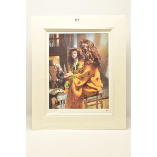 317 - ROBERT LENKIEWICZ (1941-2002) 'ANNA IN YELLOW KIMONO AT LOWER COMPTON', a proof print edition on pap... 