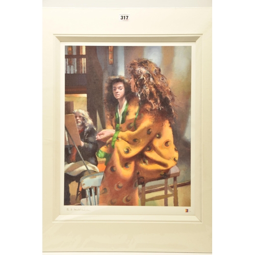 317 - ROBERT LENKIEWICZ (1941-2002) 'ANNA IN YELLOW KIMONO AT LOWER COMPTON', a proof print edition on pap... 