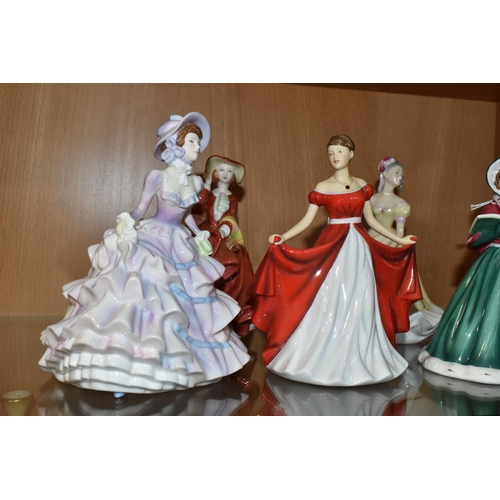 324 - SIX ROYAL DOULTON LADIES, comprising 'The Twelve Days of Christmas' HN5186, 'Marilyn' HN3002, 'Ninet... 