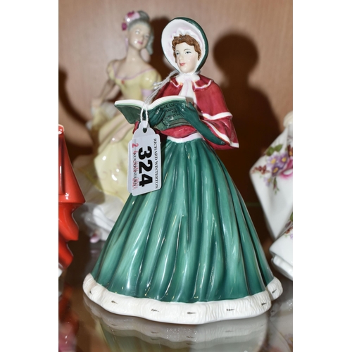 324 - SIX ROYAL DOULTON LADIES, comprising 'The Twelve Days of Christmas' HN5186, 'Marilyn' HN3002, 'Ninet... 