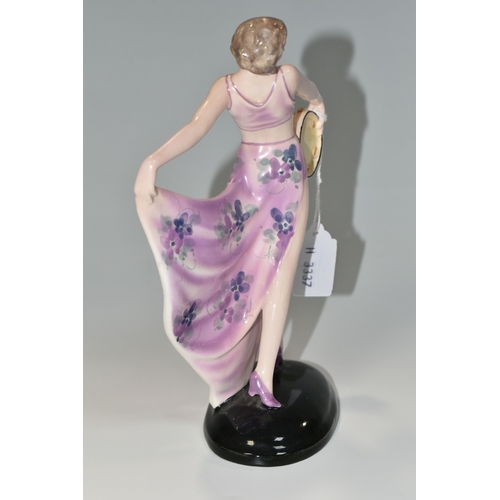 328 - AN ART DECO GOLDSCHEIDER FIGURE, designed by Josef Lorenzl, model 6759, a female Tarantella dancer o... 