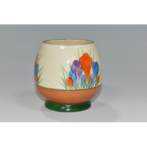 329 - A CLARICE CLIFF SPRING CROCUS PATTERN POT, printed marks to base Crocus- Bizarre by Clarice Cliff- W... 