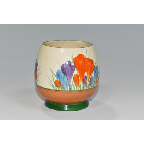 329 - A CLARICE CLIFF SPRING CROCUS PATTERN POT, printed marks to base Crocus- Bizarre by Clarice Cliff- W... 