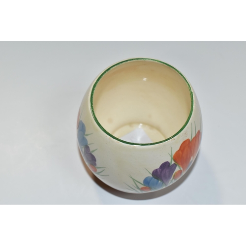 329 - A CLARICE CLIFF SPRING CROCUS PATTERN POT, printed marks to base Crocus- Bizarre by Clarice Cliff- W... 