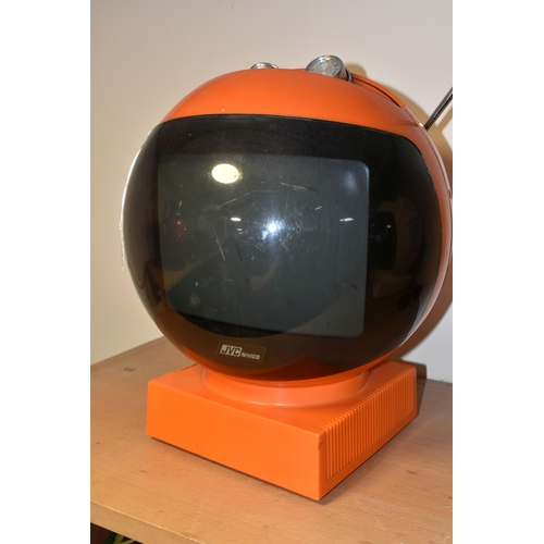 339 - A  JVC VIDEOSPHERE 'SPACE HELMET' TELEVISION, orange case model number 3240F - serial number 0540086... 