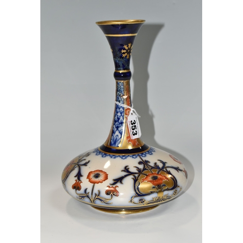 353 - A WILLIAM MOORCROFT FOR JAMES MACINTYRE & CO. 'AURELIAN' PATTERN VASE, circa 1900, of bottle vase fo... 