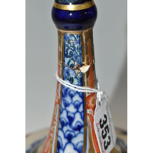 353 - A WILLIAM MOORCROFT FOR JAMES MACINTYRE & CO. 'AURELIAN' PATTERN VASE, circa 1900, of bottle vase fo... 