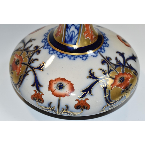 353 - A WILLIAM MOORCROFT FOR JAMES MACINTYRE & CO. 'AURELIAN' PATTERN VASE, circa 1900, of bottle vase fo... 