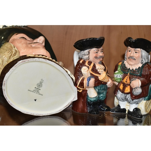 363 - A GROUP OF SEVEN CHARACTER AND TOBY JUGS, comprising a Royal Doulton 'Rip Van Winkle' D6438 characte... 