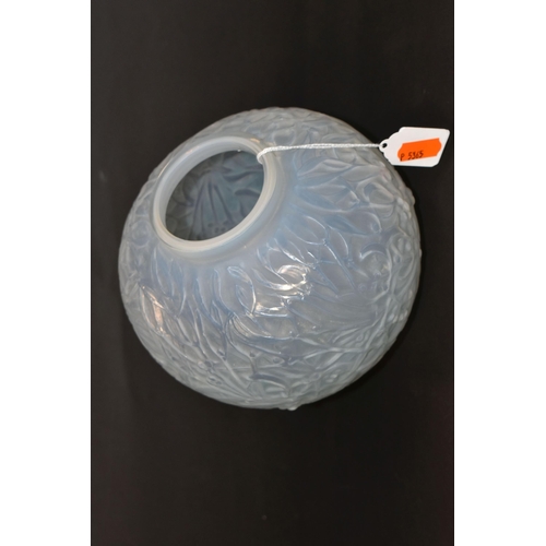 372 - A LALIQUE GUI VASE, circa 1920s, the ovoid vase moulded with mistletoe leaves and berries, model no ... 