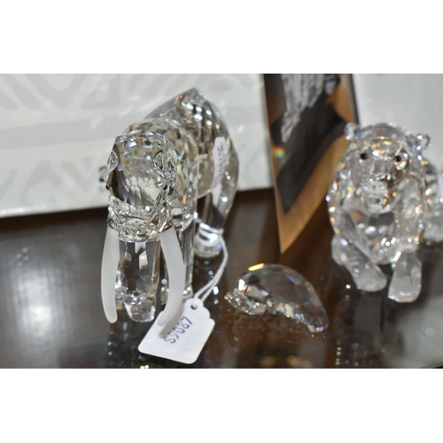 383 - TWO BOXED SWAROVSKI CRYSTAL 'INSPIRATION AFRICA' FIGURES, comprising 1995 Annual Edition Lion, model... 